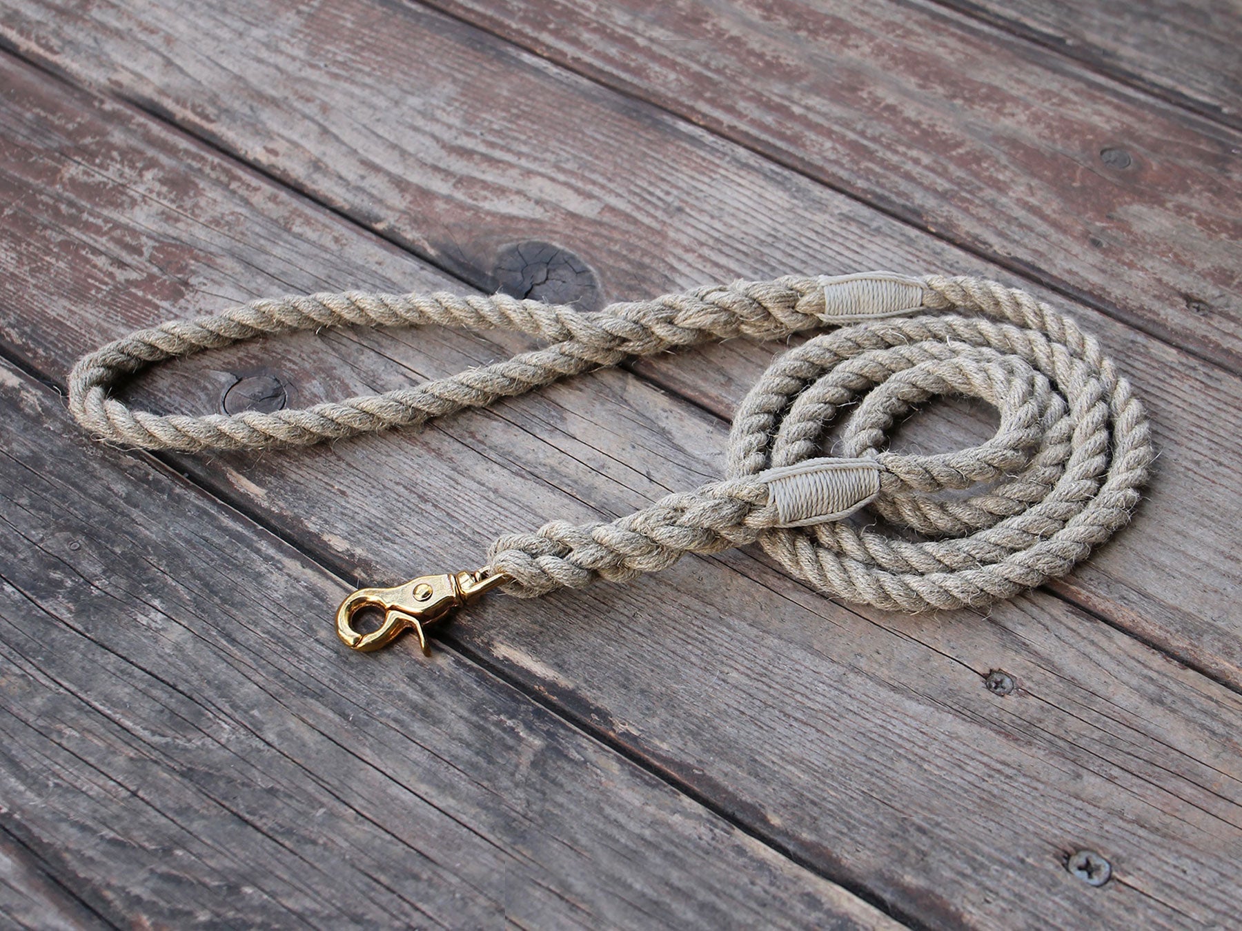 Just Hemp Rope Dog Leash with Trigger Snap