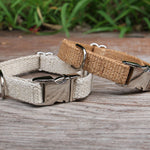 Just Hemp Dog Collar - Natural and Tea-Stained