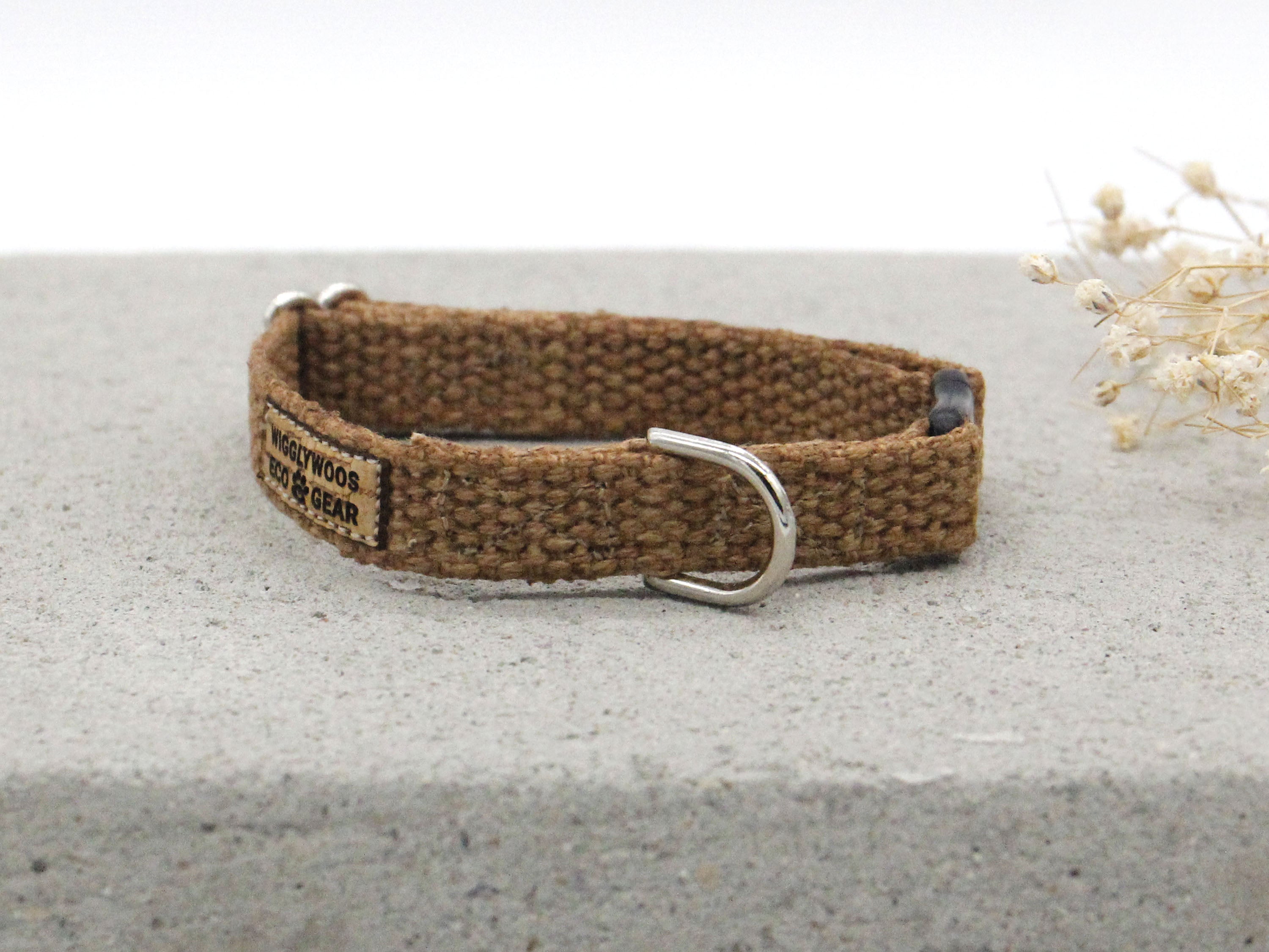 Eco Friendly Tea-Stained Just Hemp Cat Collar