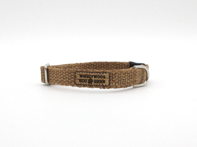 Eco Friendly Tea-Stained Just Hemp Cat Collar