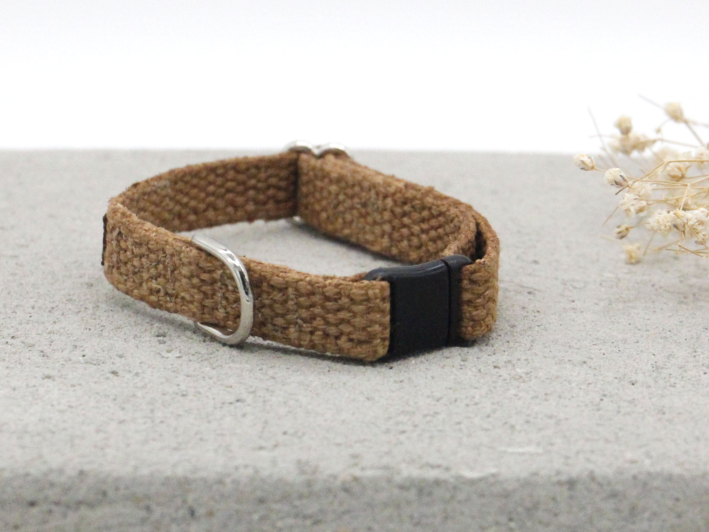 Eco Friendly Tea-Stained Just Hemp Cat Collar