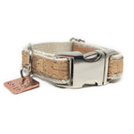 Lil' Adventurer Natural Cork Leather Hemp Small Dog Collar