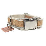 Lil' Adventurer Natural Cork Leather Hemp Small Dog Collar