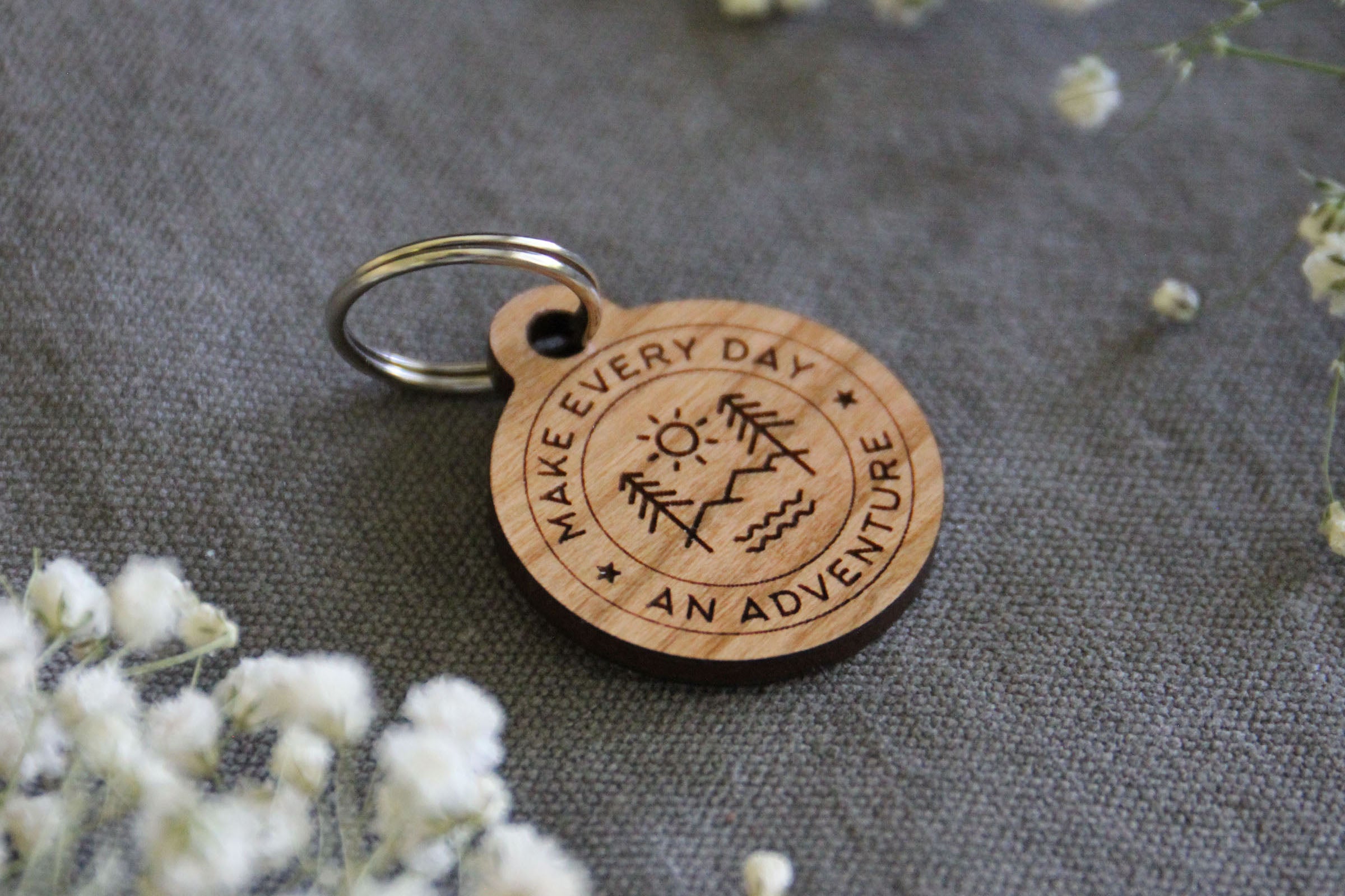 Make Every Day An Adventure Wooden Pet ID Tag