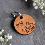 Mountains Wooden Dog ID Tag