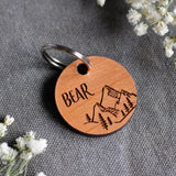 Mountains Wooden Dog ID Tag