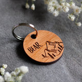 Mountains Wooden Dog ID Tag