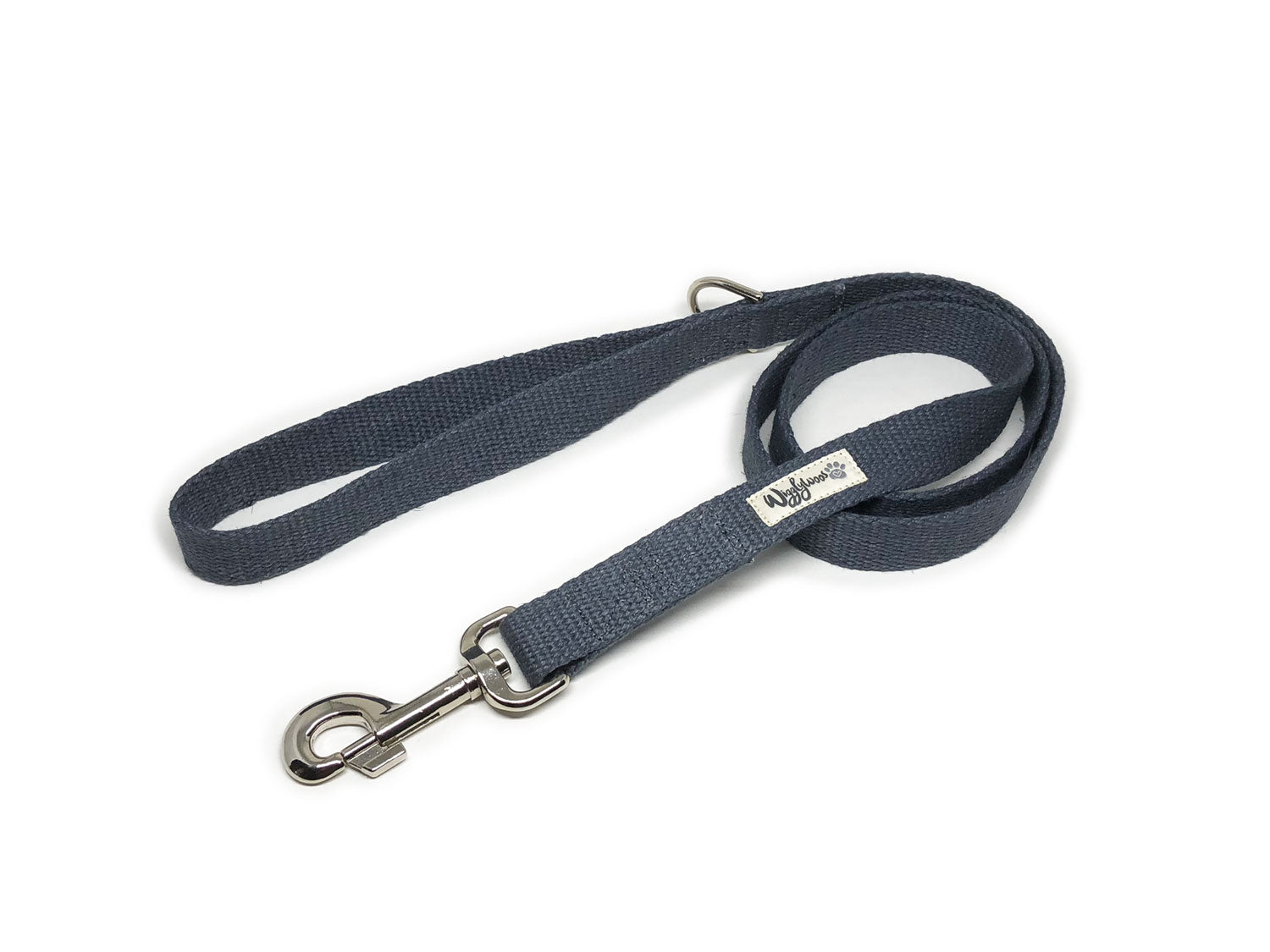 Nantucket Blue Flat Hemp Dog Leash