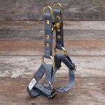 Nantucket Blue Just Hemp Adjustable Step-In Dog Harness Bronze