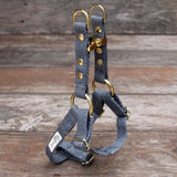 Nantucket Blue Just Hemp Adjustable Step-In Dog Harness Bronze