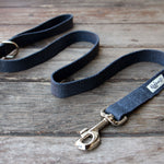 Nantucket Blue Flat Hemp Dog Leash