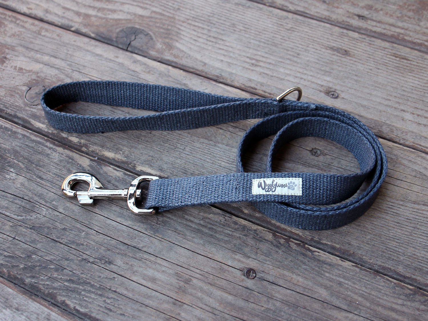 Nantucket Blue Flat Hemp Dog Leash