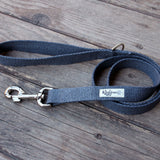 Nantucket Blue Flat Hemp Dog Leash