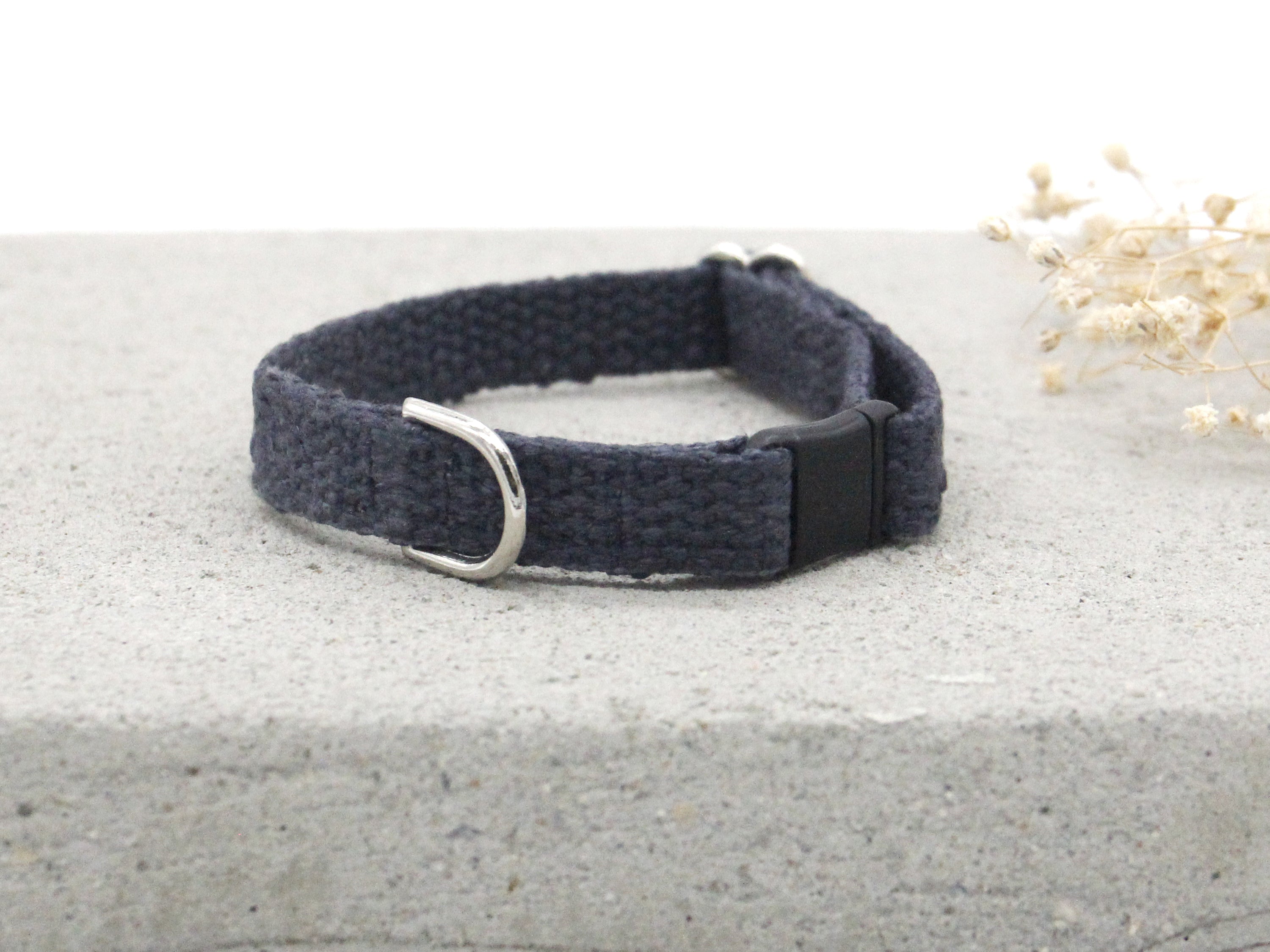 Eco Friendly Just Hemp Nantucket Blue Cat Collar