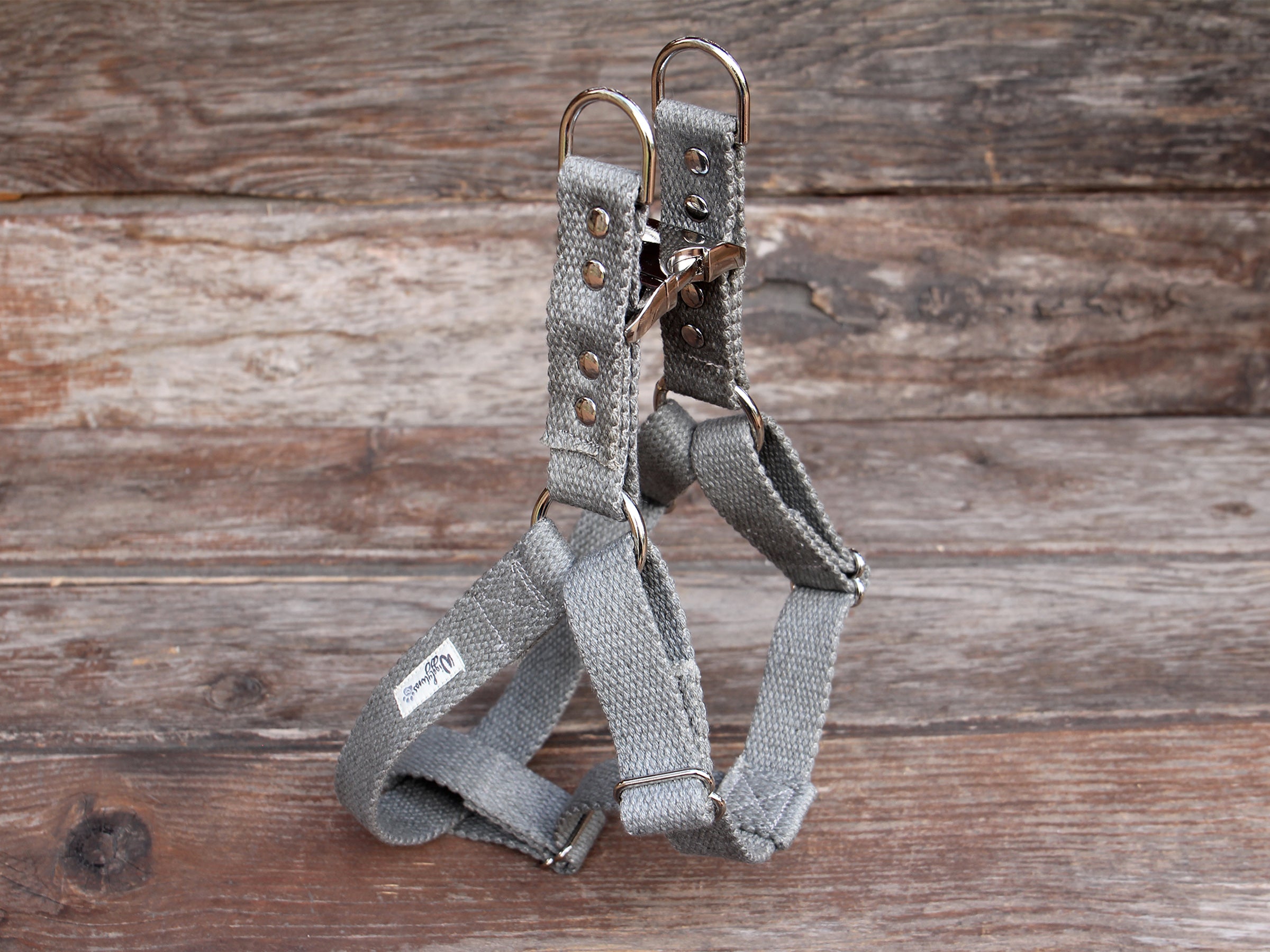 Studded Pebble Beach Just Hemp Adjustable Step-In Dog Harness