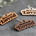 Rescued & Loved Badge Style Wooden Pet Tag