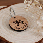 Service Dog Wooden Pet ID Tag