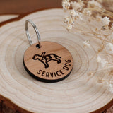 Service Dog Wooden Pet ID Tag