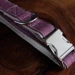 Signature Natural Cork Leather Dog Collar Purple