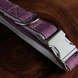 Signature Natural Cork Leather Dog Collar Purple