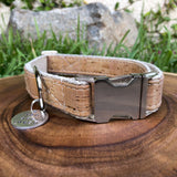 Signature Natural Cork Leather Dog Collar