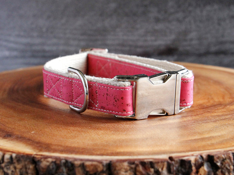 Signature "Pretty In Pink" Cork Dog Collar