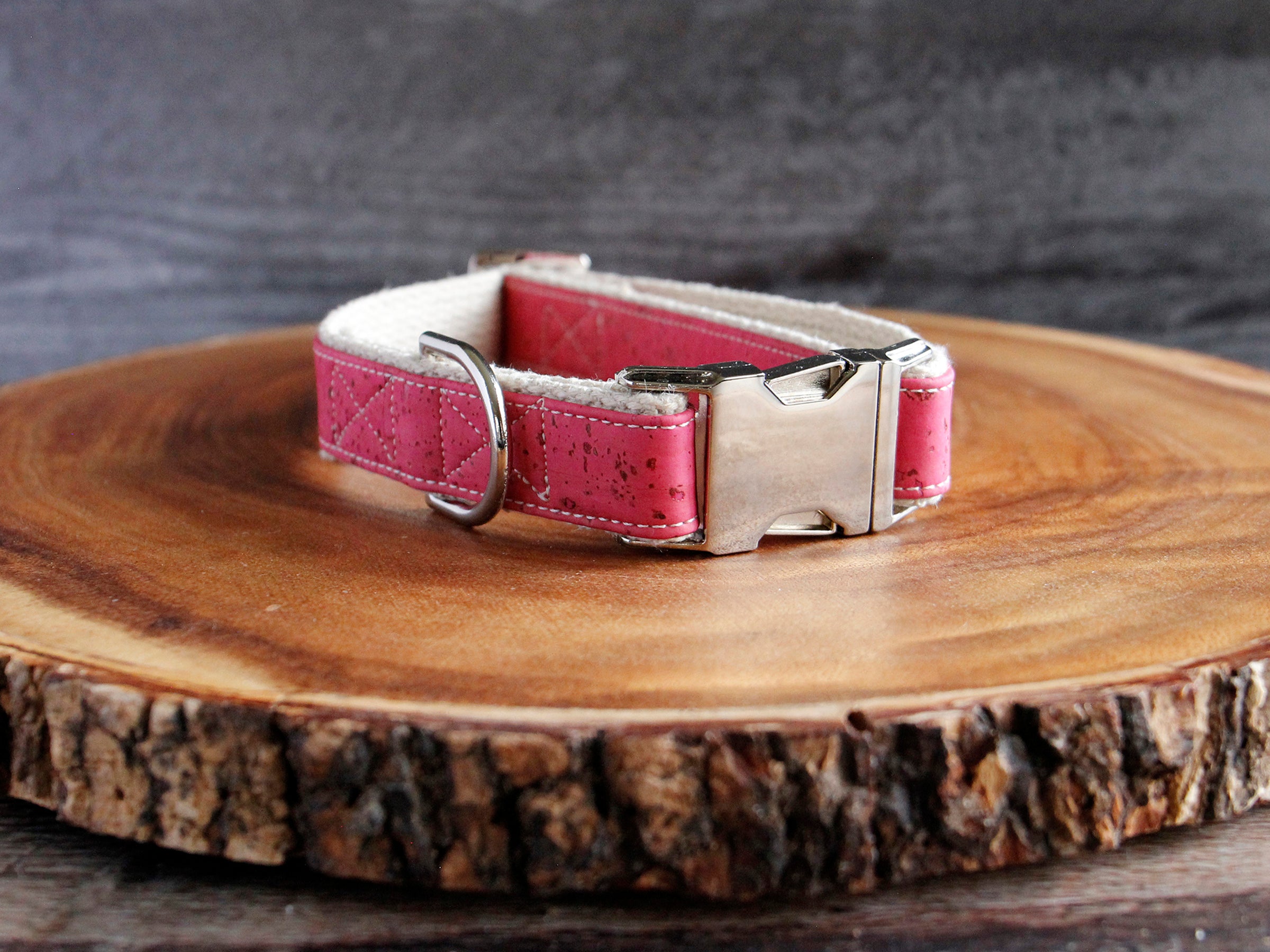 Signature "Pretty In Pink" Cork Dog Collar