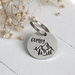 Mountains Stainless Steel Pet ID Tag