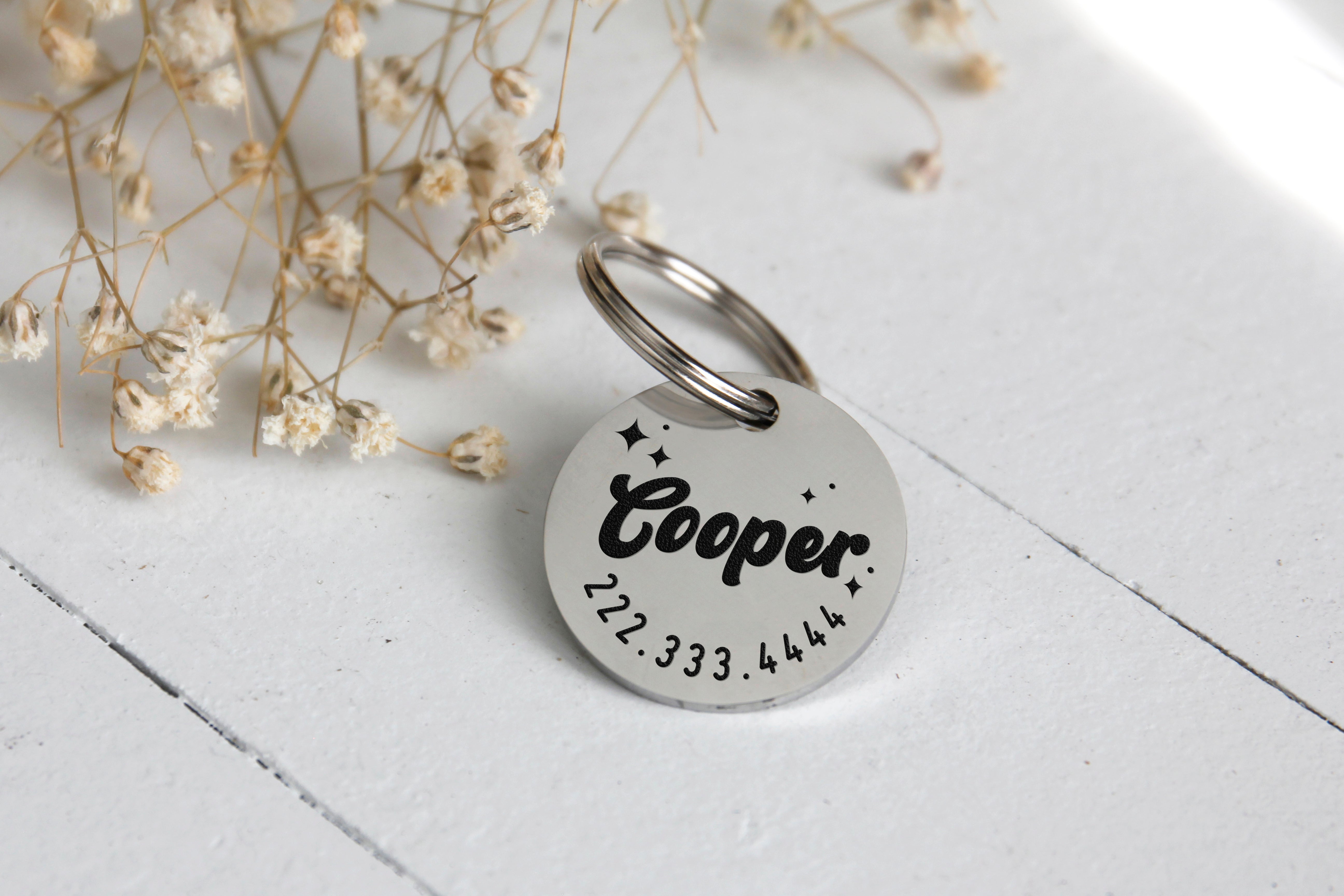 Retro Style Stainless Steel Pet ID Tag