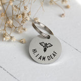 Deaf Dog Stainless Steel Pet ID Tag