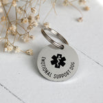 Emotional Support Dog Stainless Steel Pet ID Tag