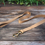 Tea-Stained Flat Hemp Dog Leash