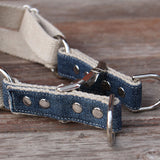 Upcycled Denim Top Adjustable Step-In Dog Harness