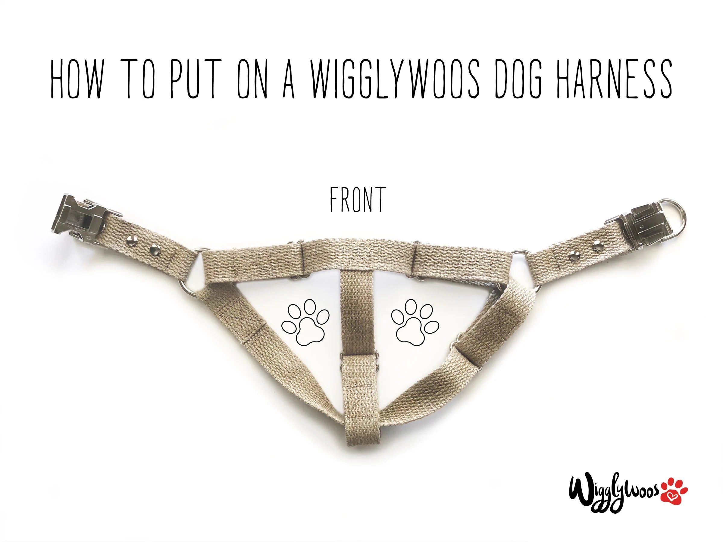 How to put on a wigglywoos dog harness