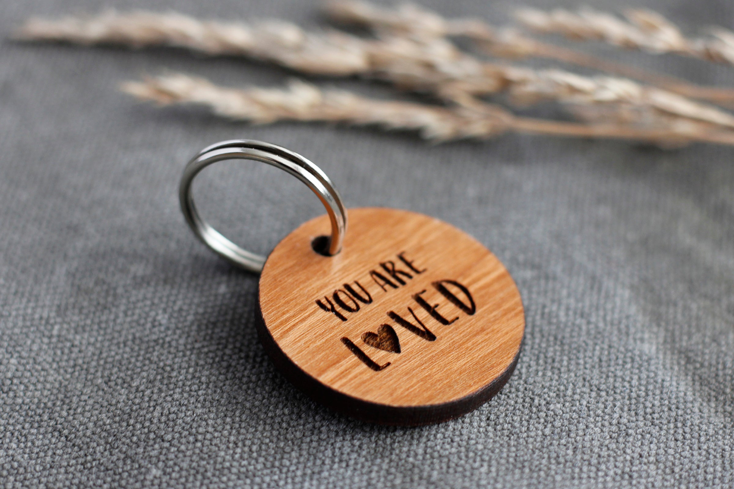 "You Are Loved" Wooden Pet ID Tag
